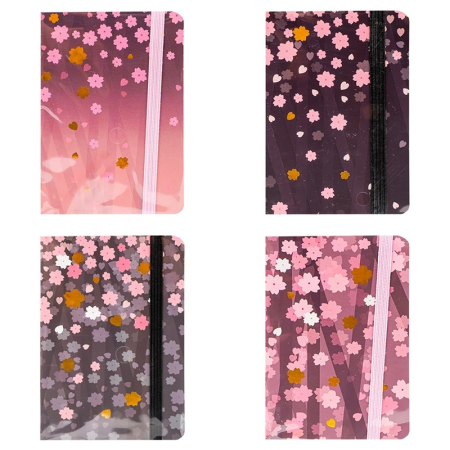 Notes-uri - Notes A6 cu elastic, 80 file, Flori 5702-31