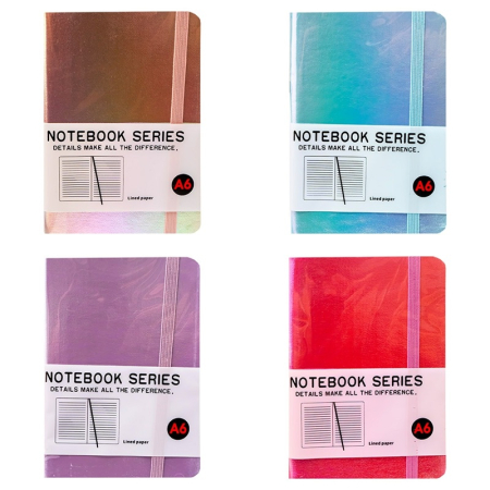 Notes-uri - Notes A6 cu elastic, 80 file, metalizat 5802-24