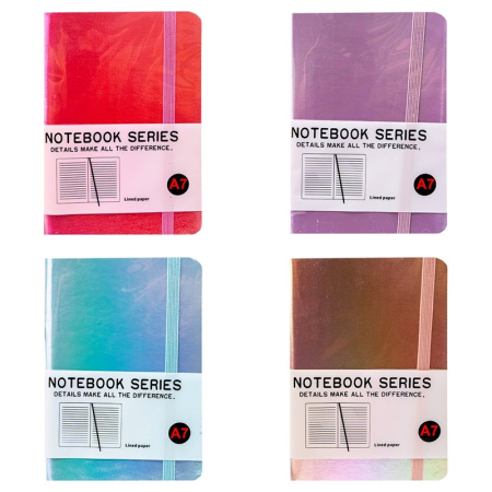 Notes-uri - Notes A7 cu elastic, 80 file, metalizat 5801-24