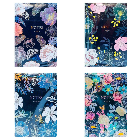 Caiete elegante si agende - Notes C6, 80 file, Flowers  6500-32