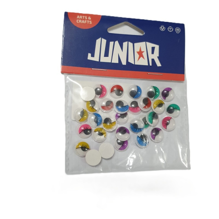 Accesorii lucru manual - Ochisori colorati autoadezivi 12 mm 30 buc /set -J137095