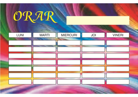 Produse scolare Diverse - Orar scolar 5