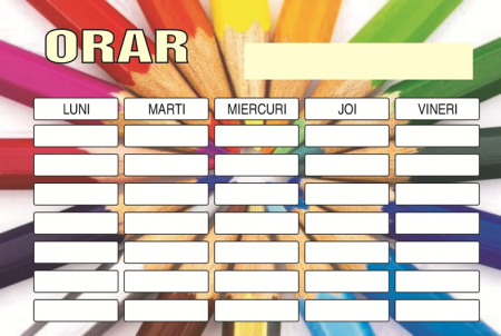 Produse scolare Diverse - Orar scolar 6
