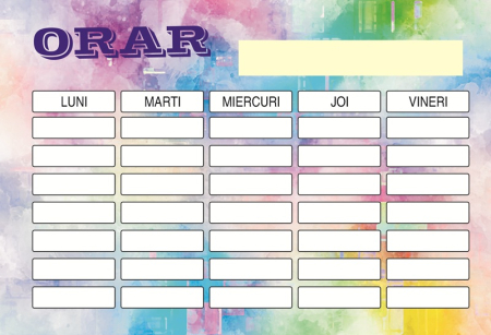 Produse scolare Diverse - Orar scolar 7
