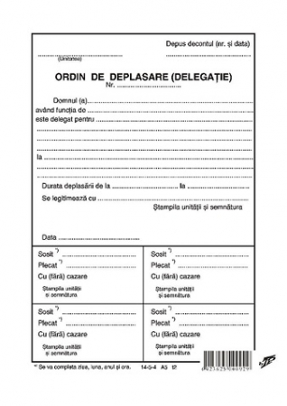 Formulare tipizate - Ordin de deplasare cu microperforatii