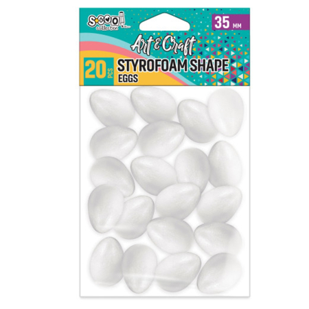 Scoala si gradinita - Oua polistiren, 3.5 cm, 20 buc/set - S-COOL SC3236