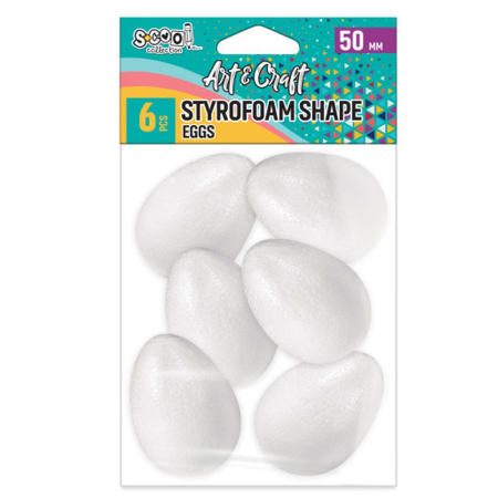 Scoala si gradinita - Oua polistiren, 5 cm, 6 buc/set - S-COOL Cod extern: SC3237