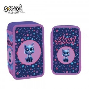 Scoala si gradinita - Penar neechipat, 3 fermoare, MEOW - S-COOL SC2938