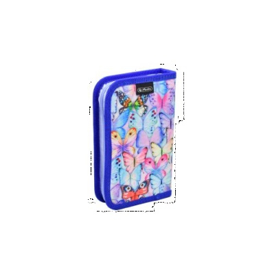 Scoala si gradinita - PENAR NEECHIPAT CU DOUA CLAPE, DIMENSIUNE 13,5 X 19,5 X 3 CM, MOTIV COLORFUL BUTTERFLIS