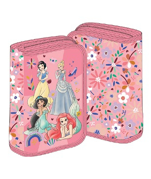 Penar 1 fermoar cu extensii neechipat - Penar PRINCESS Neechipat 1 fermoar 2 extensii roz pastel