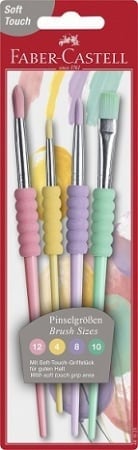 Pensule - Pensule 4/set Soft Touch Pastel Faber-Castell