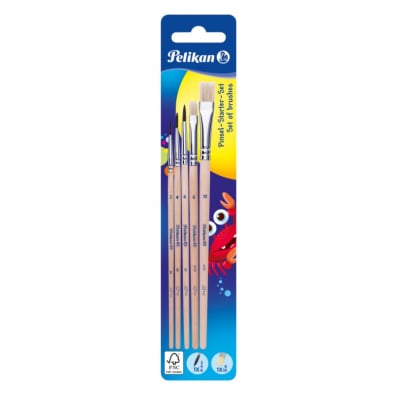 Pensule - Pensule 5/set 3 rotunde+2 late Pelikan Starter