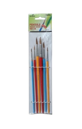 Pensule - Pensule 6/set Ecada 79006 varf rotund