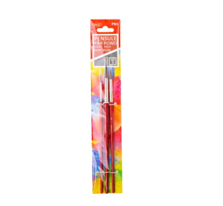 Pensule - Pensule păr ponei set 3 DACO