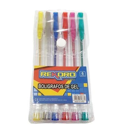 Pixuri cu gel - Pix cu gel 6/set cu sclipici