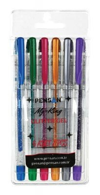 Pixuri cu gel - Pix cu gel My King Sclipici 6/set