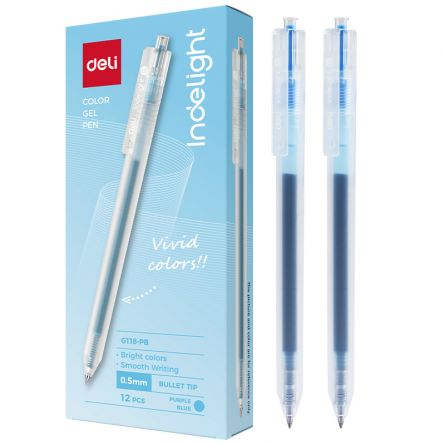 Pixuri cu gel - Pix gel cu mecanism Deli culori diverse