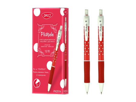 Pixuri cu mecanism - Pix Picățele 0.7 mm Albastru DACO PX257