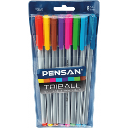 Pixuri fara mecanism - Pix Triball colorat 8/set