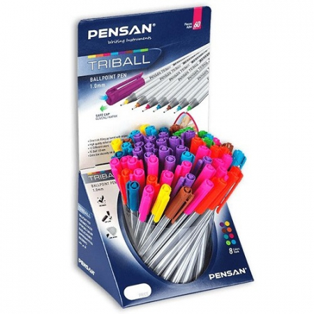 Pixuri fara mecanism - Pix Triball colorat 60/set