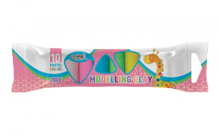 Plastilina / Lut - Plastilina 10 culori S-Cool Pastel SC2830