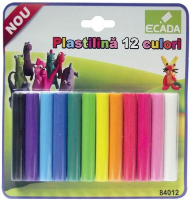 Plastilina / Lut - Plastilina 12 culori Ecada