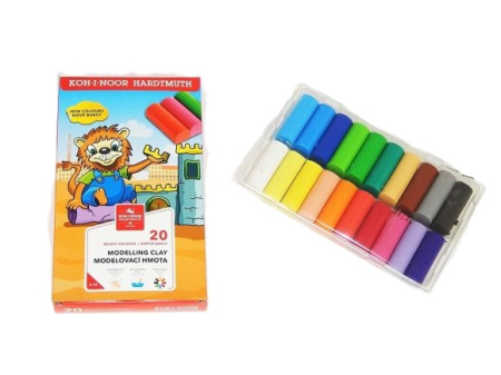 Plastilina / Lut - Plastilina 20 culori 400g LEU- Koh I Noor