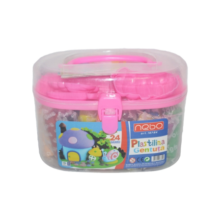 Plastilina / Lut - Plastilina 24 culori/gentuta + accesorii