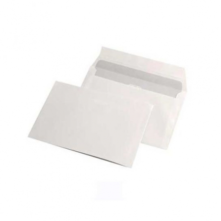Plicuri albe - Plic C6 alb siliconic 1000 buc/cutie