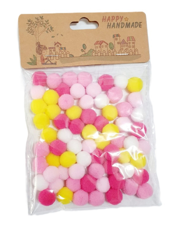 Scoala si gradinita - PomPom colorate roz