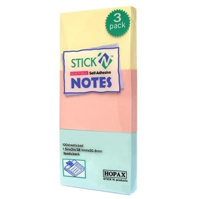 Post-it - Post-it 38x50 Hopax 3/set colorat
