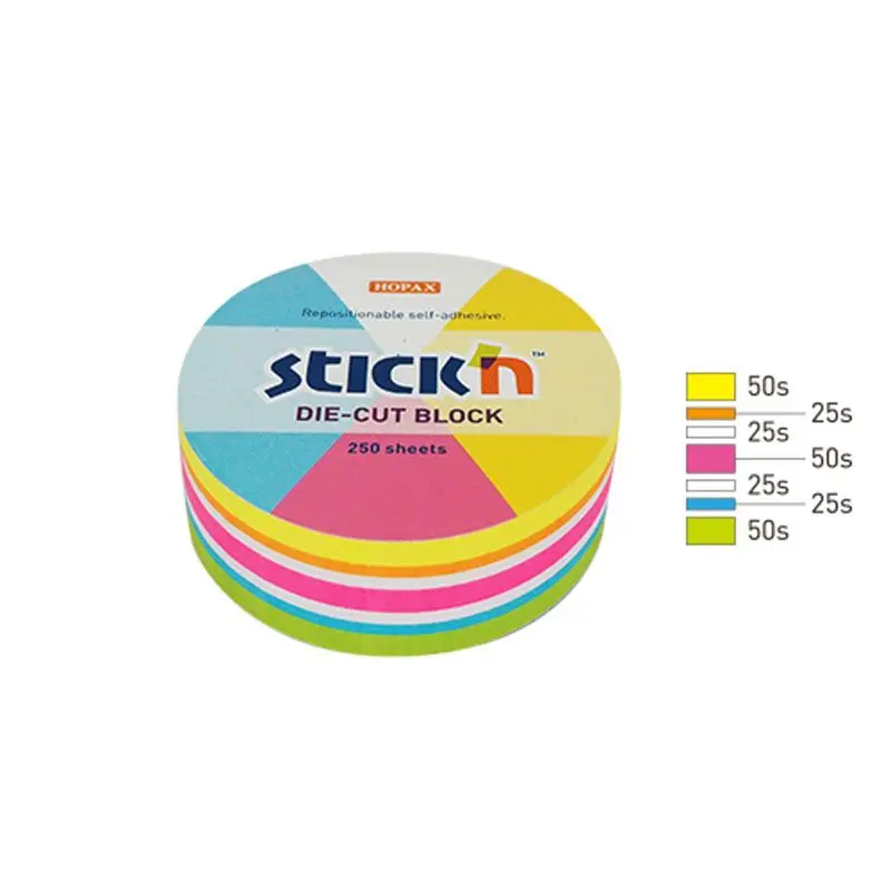 Post-it - POST-IT 67X67 CERC 250 FILE NEON 21830 6 CULORI