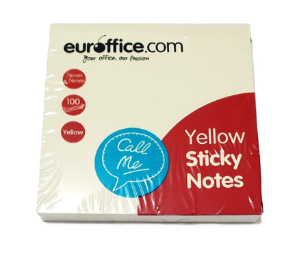 Post-it - Post-it 75x75 mm galben pal Euroffice