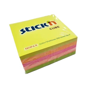 Post-it - Post-it cub 51x51 250 file Hopax neon