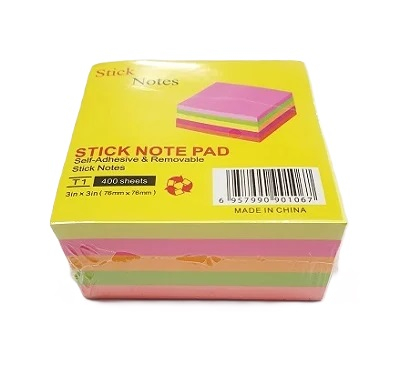 Post-it - Post-it cub 75x75 mm 400 file culori pale