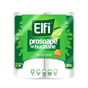 Prosoape hartie - Prosop bucatarie Elfi 2 straturi 2 role/set