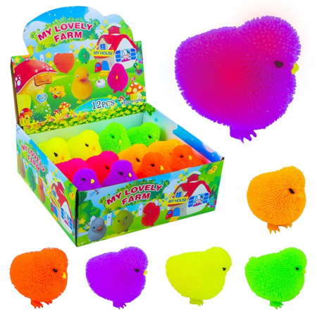 Jucarii si cadouri copii - Puisor din cauciuc, cu led