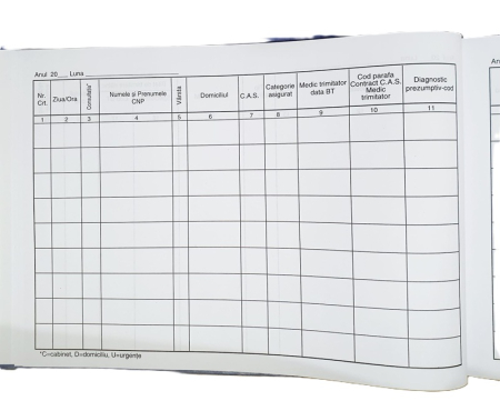 Registru consultatii medic specialist A4 200 file coperta mucava [2]