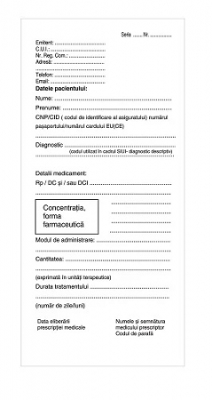 TIpizate medicale - Retetar doctor antibiotice 1/3 A4 hartie offset