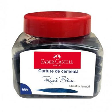 Instrumente de scris si corectura - Rezerva cerneala 100/set albastra Faber-Castell