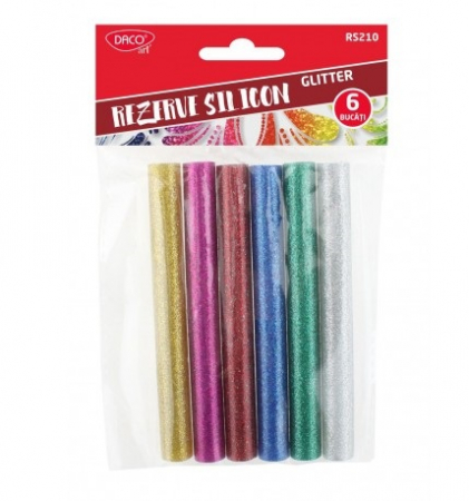 Articole si consumabile de birou - Rezerva de silicon 10 mm glitter RS210 DACO 6/set