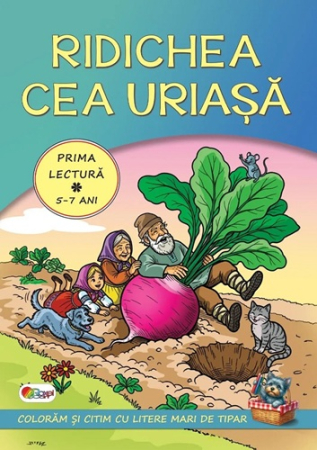 Caiete de colorat + poveste pentru copii - Ridichea cea uriasa - Carte de colorat + poveste