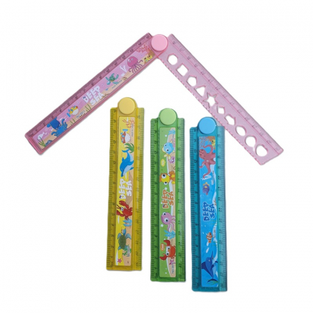 Scoala si gradinita - Rigla 15 - 30 cm plastic extensibila
