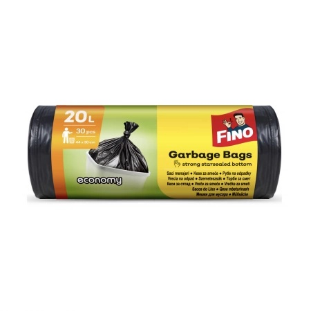 Saci menajeri - Sac menajer 20 L Fino 30 buc/rola negru