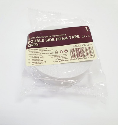 Scotch Dublu Adeziv - Scotch dublu adeziv buretat 24 mm x 3 m Grand