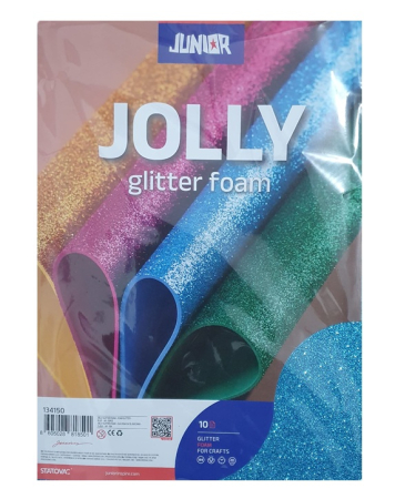 Scoala si gradinita - Spuma GLITTER A4 10 coli/set