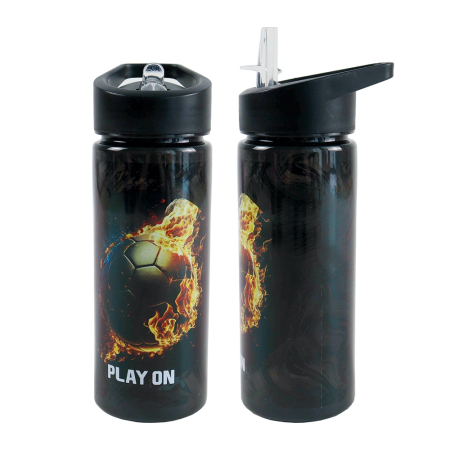 Scoala si gradinita - Sticla apa 600 ml, plastic, cu pai, PALY ON, 23x8.5 cm - S-COOL SC3404
