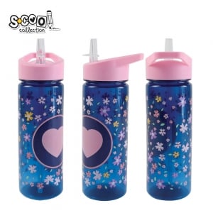 Jucarii si cadouri copii - Sticla apa 600 ml, PLASTIC, CU PAI, PINK HEART