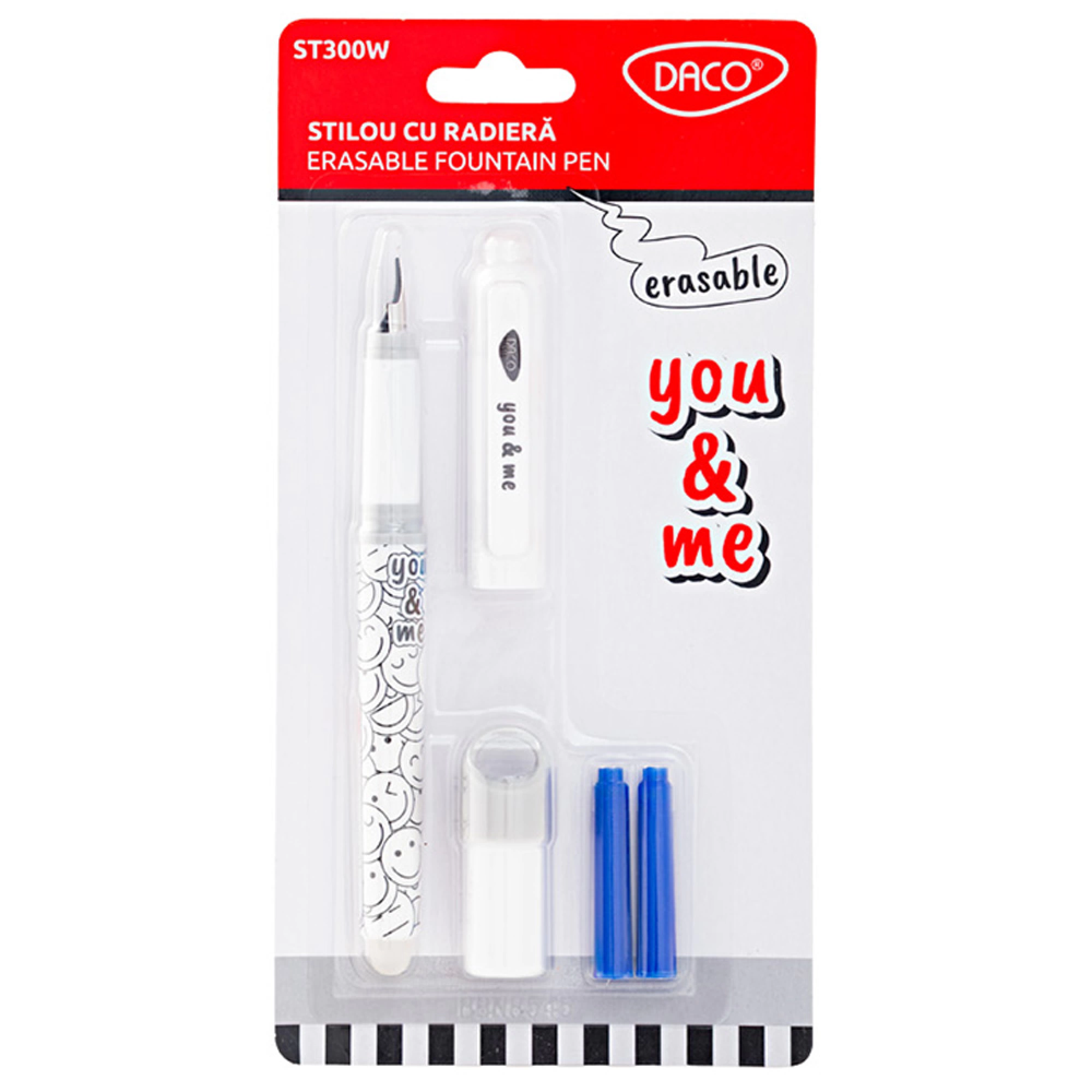 Stilou cu radieră You&Me Alb ST300W DACO [1]