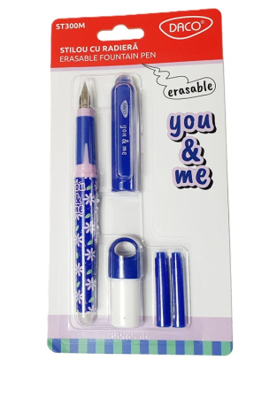 Stilouri scolare - Stilou cu radieră You&Me mov ST300M DACO